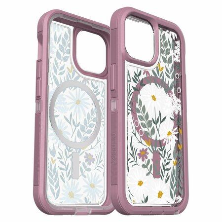 OTTERBOX Defender Pro Xt Clear Magsafe Case For Apple Iphone 15 / Iphone 14 / Iphone 13, Orchid Advice 77-93345